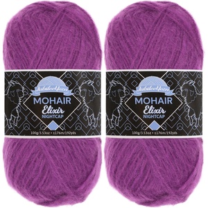image:imageJubileeYarn Mohair Elixir Nightcap Yarn  100gSkein Chunky Wool Blend  Cosmopolitan  2 Skeins07 Dragonfruit Paloma