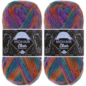 image:imageJubileeYarn Mohair Elixir Nightcap Yarn  100gSkein Chunky Wool Blend  Cosmopolitan  2 Skeins12 Bella Luna