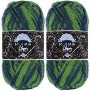 image:imageJubileeYarn Mohair Elixir Nightcap Yarn  100gSkein Chunky Wool Blend  Cosmopolitan  2 Skeins13 Blue Lagoon