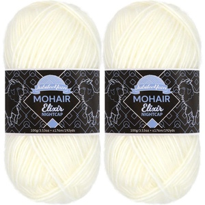 image:imageJubileeYarn Mohair Elixir Nightcap Yarn  100gSkein Chunky Wool Blend  Cosmopolitan  2 Skeins14 Pia Colada