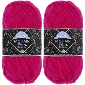 image:imageJubileeYarn Mohair Elixir Nightcap Yarn  100gSkein Chunky Wool Blend  Cosmopolitan  2 Skeins15 Violet Fizz