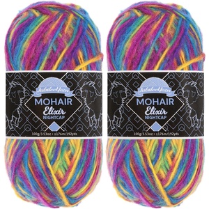 image:imageJubileeYarn Mohair Elixir Nightcap Yarn  100gSkein Chunky Wool Blend  Cosmopolitan  2 Skeins16 Waikiki Beachcomber
