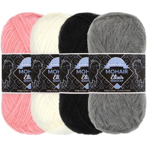 image:imageJubileeYarn Mohair Elixir Nightcap Yarn  100gSkein Chunky Wool Blend  Cosmopolitan  2 SkeinsShades of Grey