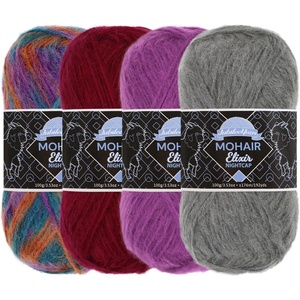 image:imageJubileeYarn Mohair Elixir Nightcap Yarn  100gSkein Chunky Wool Blend  Cosmopolitan  2 SkeinsShades of Purple