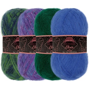 image:imageJubileeYarn Mohair Elixir Yarn  50gSkein Baby Wool Blend  Cherubs Cup  2 SkeinsShades of Blue