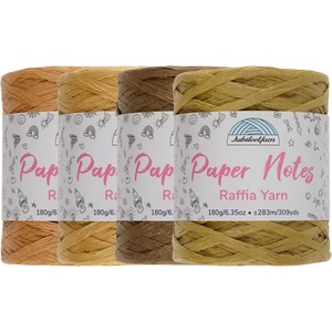 image:imageJubileeYarn Paper Notes Yarn  180gCone Worsted Paper  Variety Pack  4 ConesShades of Brown