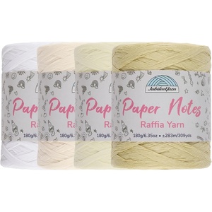 image:imageJubileeYarn Paper Notes Yarn  180gCone Worsted Paper  Variety Pack  4 ConesShades of White