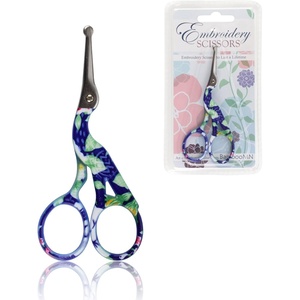 image:imageJubileeYarn Pointed Tip Embroidery Craft Stainless Steel Stork Scissors  White  1 UnitSmall Stork Blue