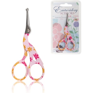 image:imageJubileeYarn Pointed Tip Embroidery Craft Stainless Steel Stork Scissors  White  1 UnitSmall Stork Pink