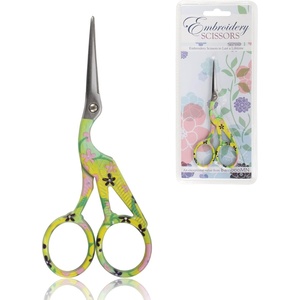 image:imageJubileeYarn Pointed Tip Embroidery Craft Stainless Steel Stork Scissors  White  1 UnitStork Yellow