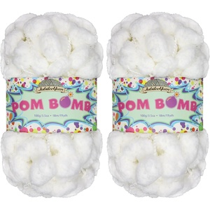 image:imageJubileeYarn Pom Bomb Yarn  100gSkein Super Bulky Polyester  Circus Berzerk  2 Skeins01 Whistling Moon
