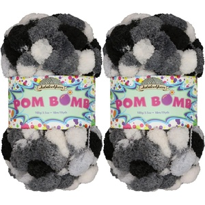 image:imageJubileeYarn Pom Bomb Yarn  100gSkein Super Bulky Polyester  Circus Berzerk  2 Skeins04 Frostbite