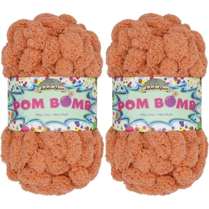 image:imageJubileeYarn Pom Bomb Yarn  100gSkein Super Bulky Polyester  Circus Berzerk  2 Skeins05 Warpath
