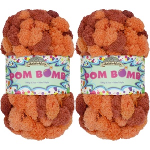 image:imageJubileeYarn Pom Bomb Yarn  100gSkein Super Bulky Polyester  Circus Berzerk  2 Skeins06 Bombay Nights