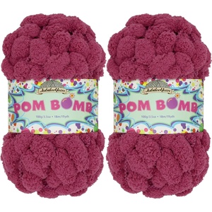 image:imageJubileeYarn Pom Bomb Yarn  100gSkein Super Bulky Polyester  Circus Berzerk  2 Skeins09 Full Charge