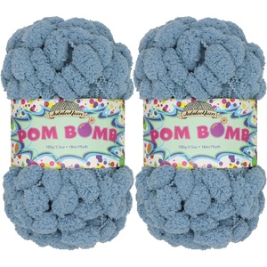 image:imageJubileeYarn Pom Bomb Yarn  100gSkein Super Bulky Polyester  Circus Berzerk  2 Skeins11 Sonic Blast