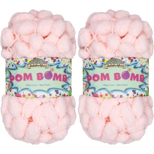 image:imageJubileeYarn Pom Bomb Yarn  100gSkein Super Bulky Polyester  Circus Berzerk  2 Skeins13 Amped Up