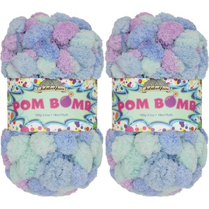 image:imageJubileeYarn Pom Bomb Yarn  100gSkein Super Bulky Polyester  Circus Berzerk  2 Skeins16 Diamonds in the Sky