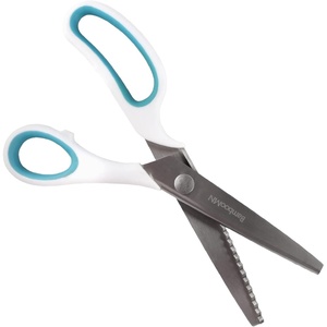 image:imageJubileeYarn Professional Grade Pinking Shears  95 Serrated Stainless Steel  Black amp Grey  1 Pair9 White  Blue
