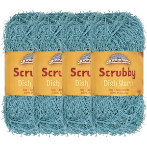 image:imageJubileeYarn Scrubby Dish Yarn  50gSkein Dishcloth Polyester  Lime Green  4 Skeins04 Celadon Blue