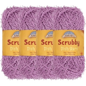 image:imageJubileeYarn Scrubby Dish Yarn  50gSkein Dishcloth Polyester  Lime Green  4 Skeins08 Orchid