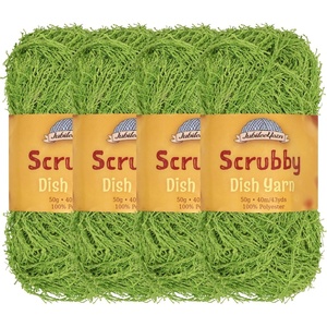 image:imageJubileeYarn Scrubby Dish Yarn  50gSkein Dishcloth Polyester  Lime Green  4 Skeins103 Lime Green