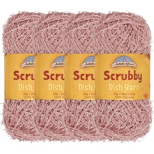 image:imageJubileeYarn Scrubby Dish Yarn  50gSkein Dishcloth Polyester  Lime Green  4 Skeins107 Pink