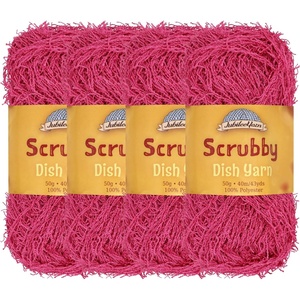 image:imageJubileeYarn Scrubby Dish Yarn  50gSkein Dishcloth Polyester  Lime Green  4 Skeins40 Rosewood