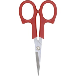 image:imageJubileeYarn Sharp Titanium Embroidery Craft Scissors wSheath  Gold  1 PairCoated  Red