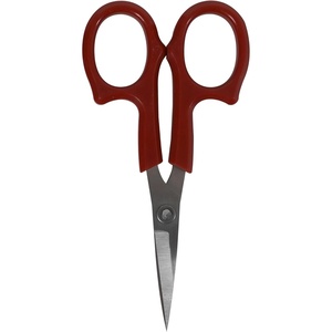 image:imageJubileeYarn Sharp Titanium Embroidery Craft Scissors wSheath  Gold  1 PairCoated Curved  Red
