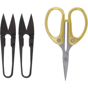 image:imageJubileeYarn Sharp Titanium Embroidery Craft Scissors wSheath  Gold  1 PairGold  Snips