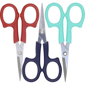 image:imageJubileeYarn Sharp Titanium Embroidery Craft Scissors wSheath  Gold  1 PairRed  Navy  Green