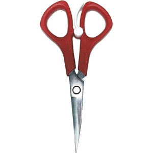 image:imageJubileeYarn Sharp Titanium Embroidery Craft Scissors wSheath  Gold  1 PairSpring Action  Curved Red