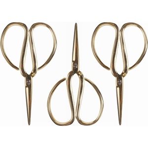 image:imageJubileeYarn Sharp Titanium Embroidery Craft Scissors wSheath  Gold  1 PairSteel Gold
