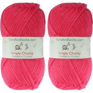 image:imageJubileeYarn Simply Chunky Yarn  Bulky Acrylic  Lava  2 Skeins11 Hot Pink