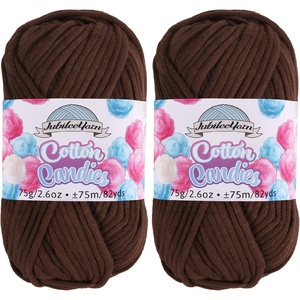 image:imageJubileeYarn Simply Sweet Yarn  100gSkein DK Cotton Blend  Plum Raisin  2 Skeins11 Chocolate Fudge