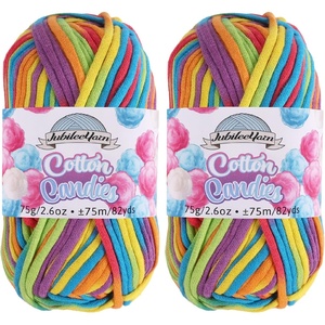 image:imageJubileeYarn Simply Sweet Yarn  100gSkein DK Cotton Blend  Plum Raisin  4 Skeins09 Rainbow Sour