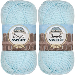 image:imageJubileeYarn Simply Sweet Yarn  100gSkein DK Cotton Blend  Plum Raisin  4 Skeins107 Arctic Blue
