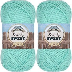 image:imageJubileeYarn Simply Sweet Yarn  100gSkein DK Cotton Blend  Plum Raisin  4 Skeins108 Marina Green