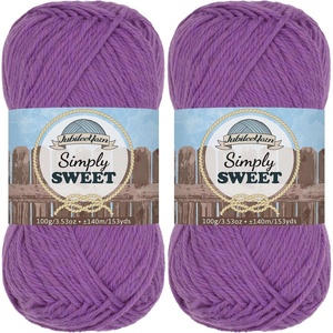 image:imageJubileeYarn Simply Sweet Yarn  100gSkein DK Cotton Blend  Plum Raisin  4 Skeins202 Lilac Spray
