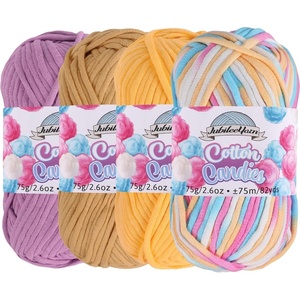 image:imageJubileeYarn Simply Sweet Yarn  100gSkein DK Cotton Blend  Plum Raisin  4 SkeinsShades of Vanilla