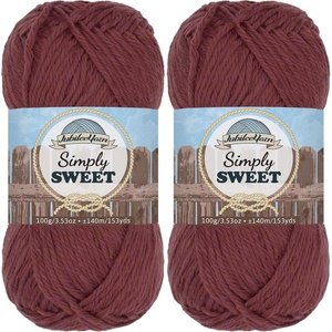 image:imageJubileeYarn Simply Sweet Yarn  100gSkein DK Cotton Blend  Super Sunshine  4 Skeins003 Plum Raisin