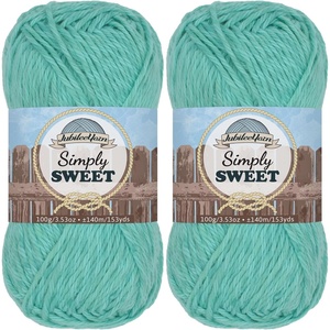 image:imageJubileeYarn Simply Sweet Yarn  100gSkein DK Cotton Blend  Super Sunshine  4 Skeins308 Caribbean Green
