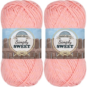 image:imageJubileeYarn Simply Sweet Yarn  100gSkein DK Cotton Blend  Super Sunshine  4 Skeins501 Peach