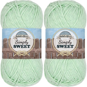 image:imageJubileeYarn Simply Sweet Yarn  100gSkein DK Cotton Blend  Super Sunshine  4 Skeins503 Green Mint