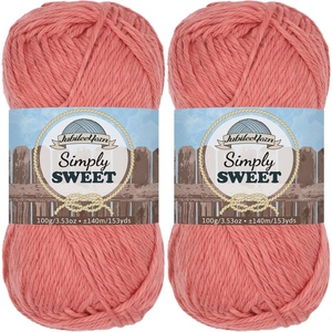 image:imageJubileeYarn Simply Sweet Yarn  100gSkein DK Cotton Blend  Super Sunshine  4 Skeins505 Soft Red