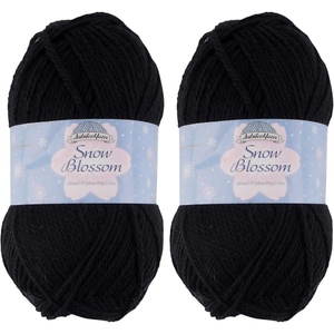 image:imageJubileeYarn Snow Blossom Yarn  DK Superwash Wool  Lavender  2 Skeins01 Black