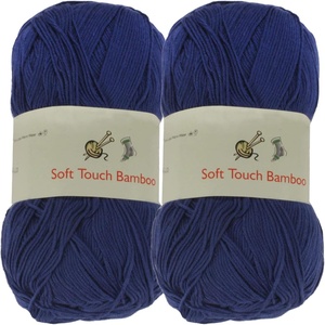 image:imageJubileeYarn Soft Touch Bamboo Rayon Yarn  100gSkein Fingering Acrylic Blend  Fair Skies  2 SkeinsIsland Blue