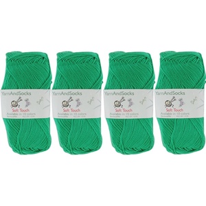 image:imageJubileeYarn Soft Touch Bamboo Rayon Yarn  100gSkein Fingering Acrylic Blend  Fair Skies  2 SkeinsVine Green