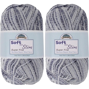 image:imageJubileeYarn Soft and Slim Yarn  50gSkein Bamboo Rayon Wool Blend  Pegasus  2 Skeins017 Pegasus